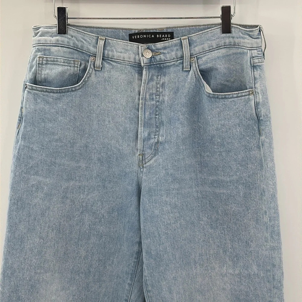 Veronica Beard Blake Classic Straight High Rise Jeans in Glacier Blue - Size 30 - Picture 4 of 9